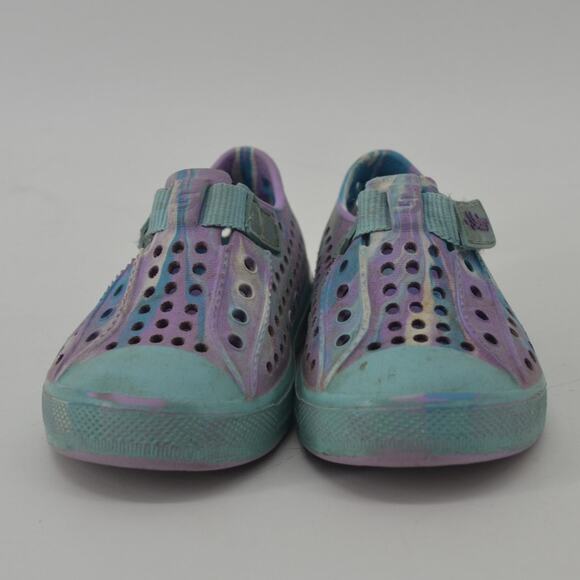 Skechers Guzman Swirl Size 5 Water Shoes Girl Blue Purple - Picture 5 of 13